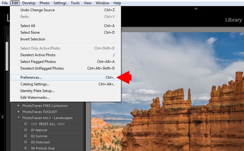 Where are my Lightroom presets stored? - Step 1