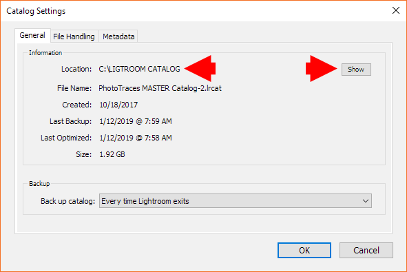 Where is my Lightroom Catalog?