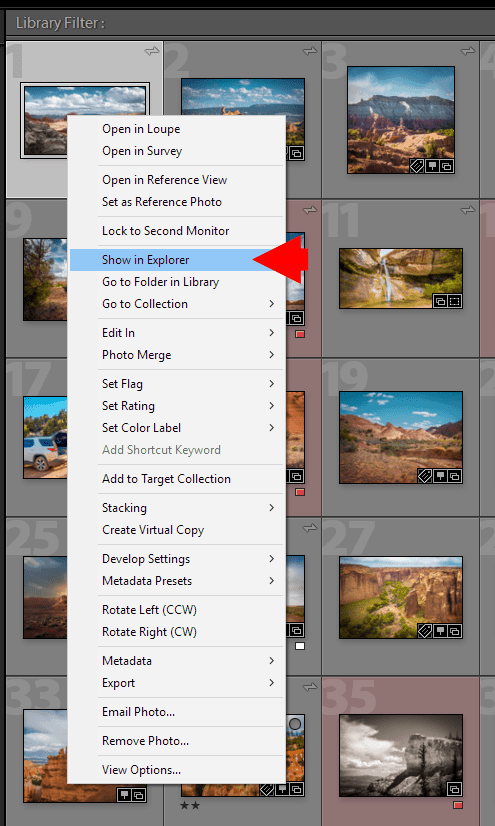 Where does Lightroom store photos?