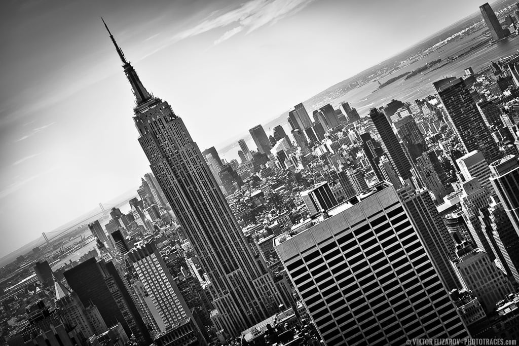 Grayscale vs Black and White vs Monochrome: Photo of Manhattan