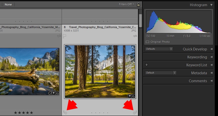 rotate a picture in lightroom 4