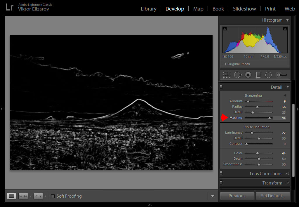 Using the Masking Slider in the Detail Panel