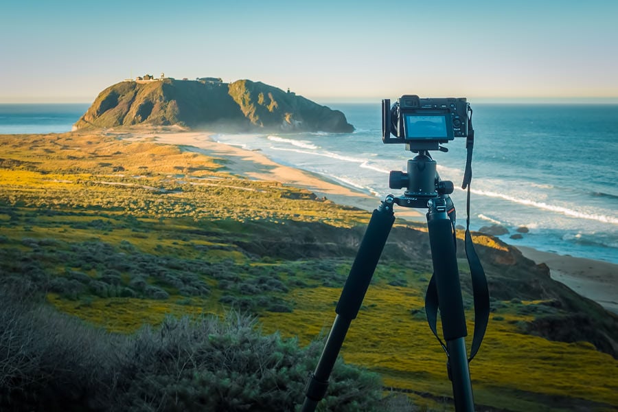 Carbon fiber tripos in Big Sur California