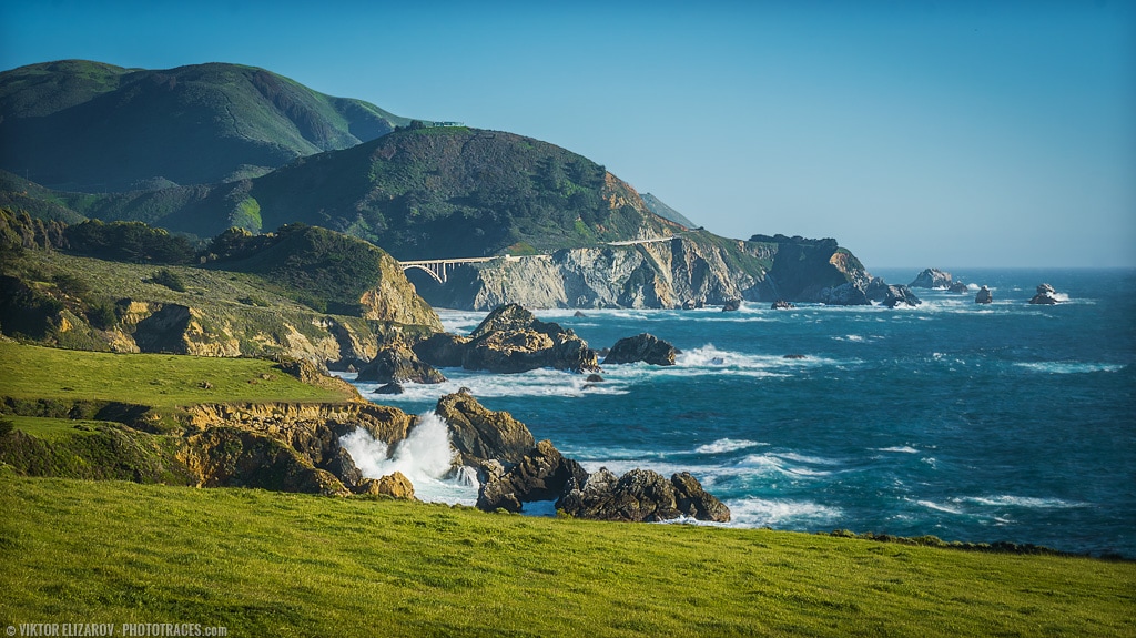 the photo of the California Highway 1 in Big Sur on sunny afternoon