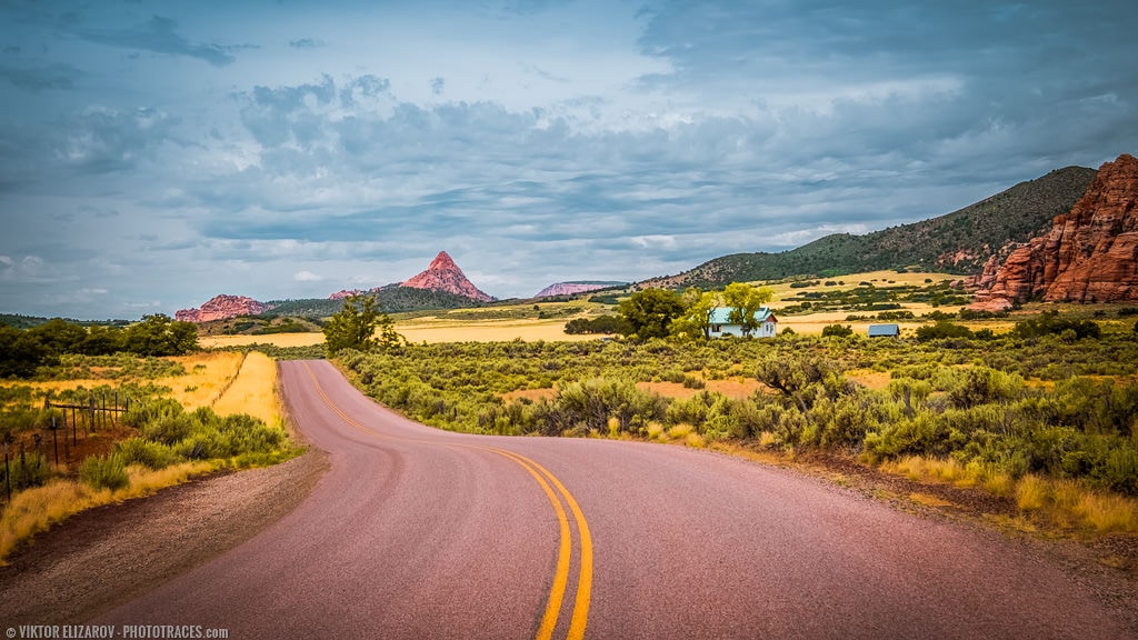 Kolob road in the Zion National Park