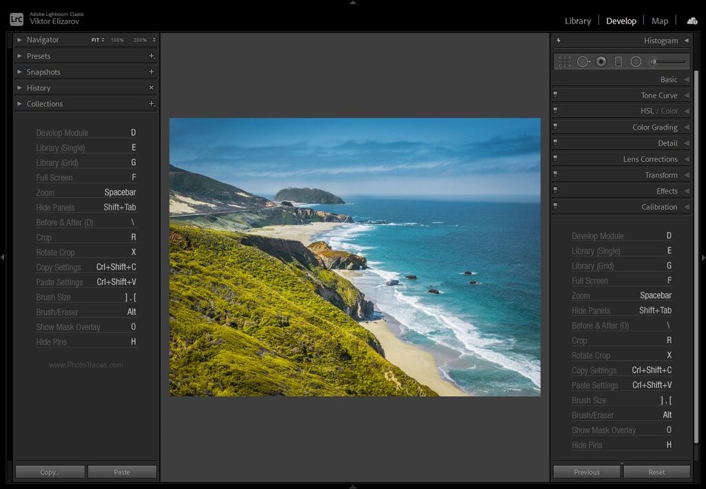 lightroom view original shortcut