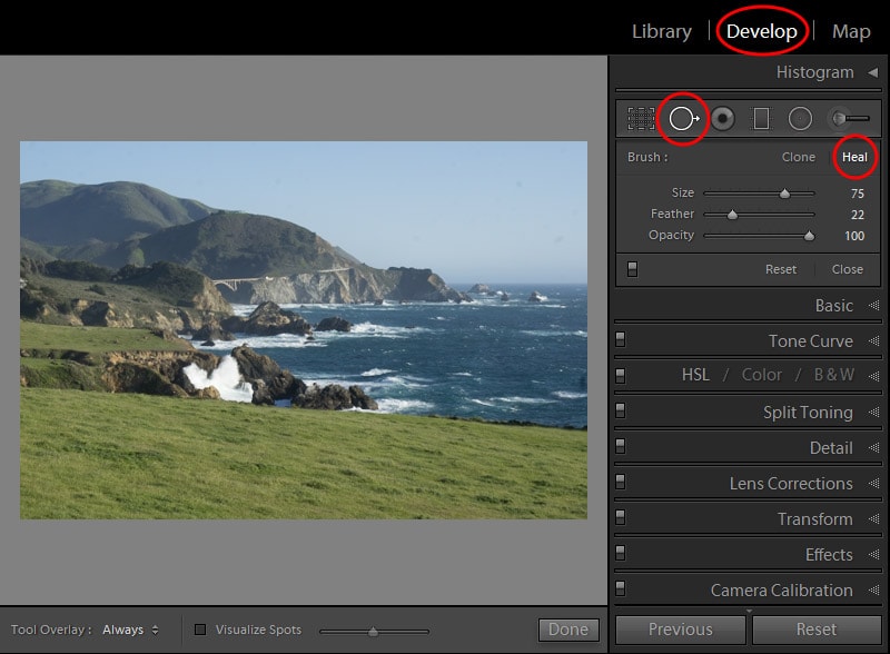 Lightroom Spot Removal Tool When Editing Landscapes 5