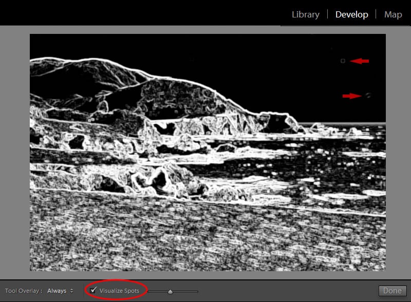 Lightroom Spot Removal Tool When Editing Landscapes 6