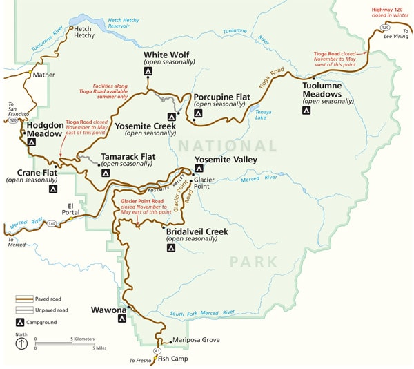 Yosemite National Park Map (PDF) 9