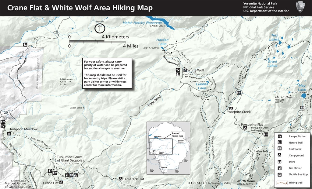 Yosemite National Park Map (PDF) 8