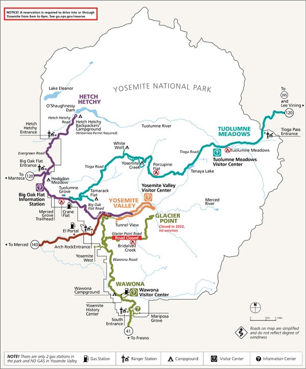 Yosemite National Park Map (PDF) 3