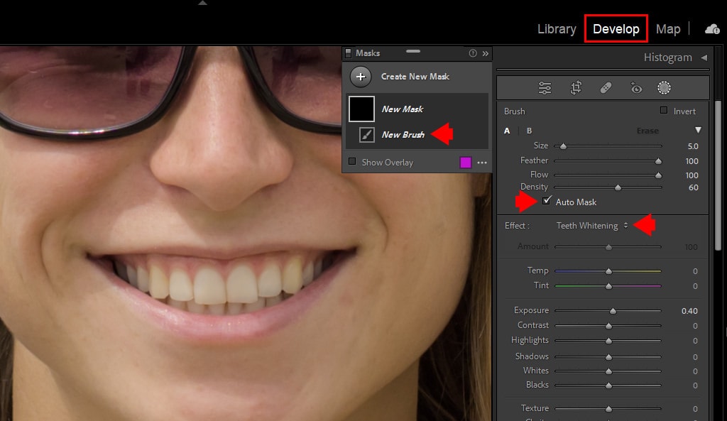 How to Whiten Teeth in Lightroom (Step By Step) 6