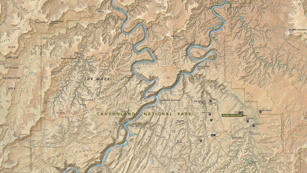 Geländekarte des Canyonlands-Nationalparks