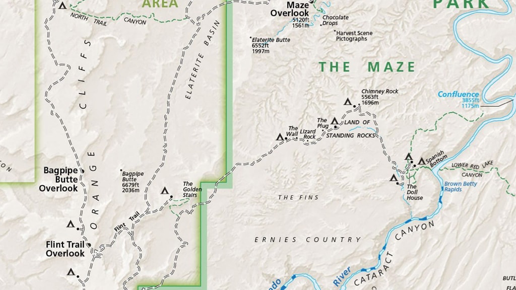Laden Sie die Karte Canyonlands the Maze District herunter