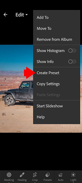 How to Save Preset in Lightroom Mobile 6